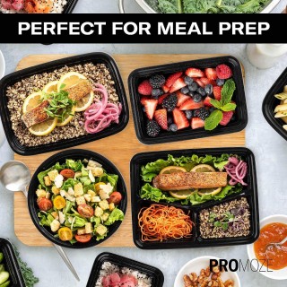 20/36pcs Meal Prep Containers, 32oz Reusable Meal Prep Containers, 2  Compartment Food Containers With Lid, Microwave Freezer Dishwasher Safe,  For Home